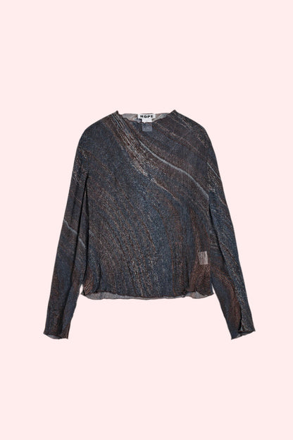 slim fit longsleeve Simple martian flow print