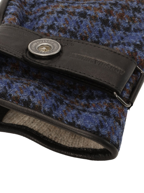 HV Gloves Blue Wool Checks
