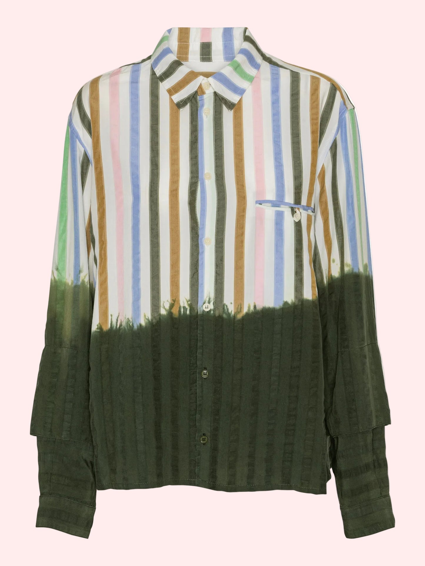 Blousse Shirt - DipDye Stripes