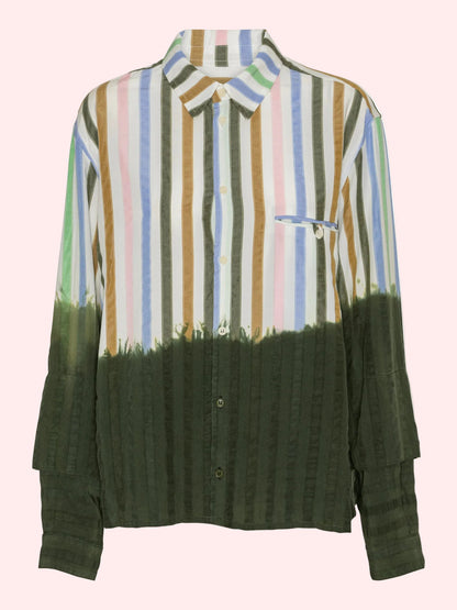 Blousse Shirt - DipDye Stripes