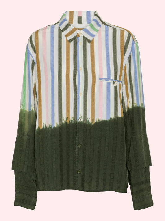 Blousse Shirt - DipDye Stripes
