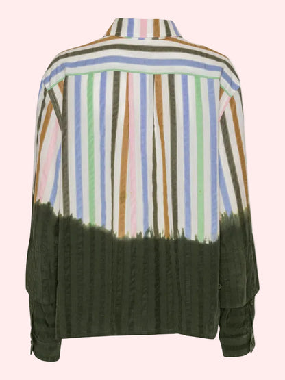 Blousse Shirt - DipDye Stripes
