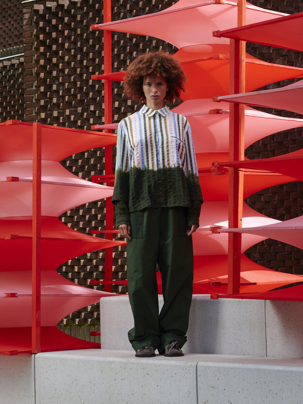 Blousse Shirt - DipDye Stripes