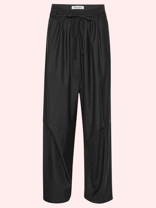 Drawstring Pants Tropical Black