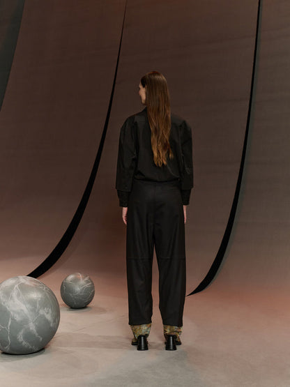 Drawstring Pants Tropical Black