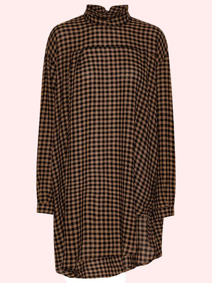 Flip Shirt Beige Black Checks