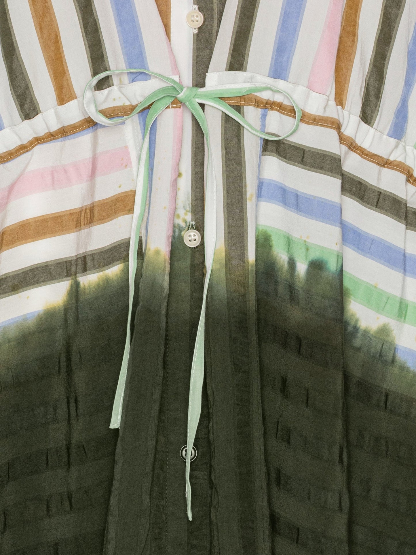 Gather Dress - DipDye Stripes