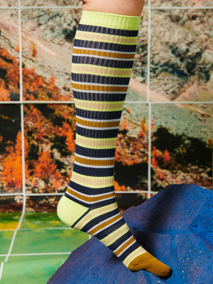 Line Socks Dark Stripes