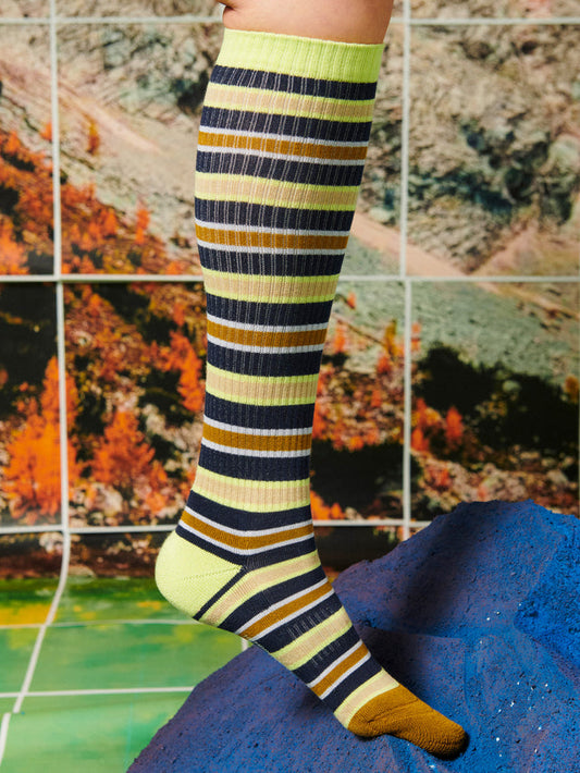 Line Socks Dark Stripes