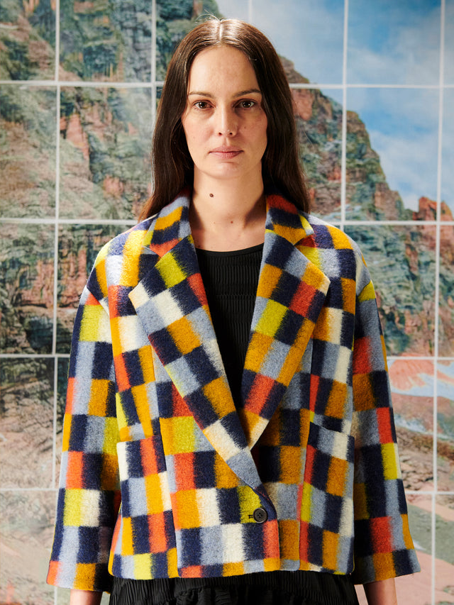 Shady Suiting Jacket Brushed Squares