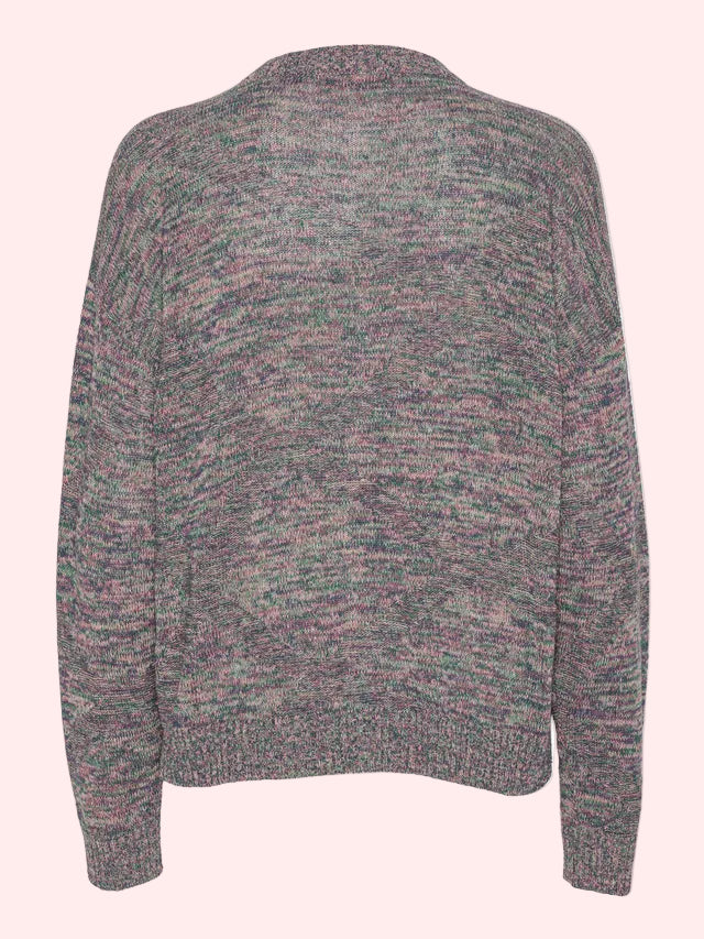 Silk Net Cardigan - Multi Papavero