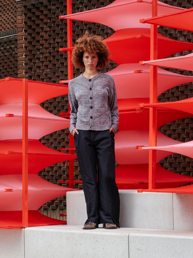 Silk Net Cardigan - Multi Papavero