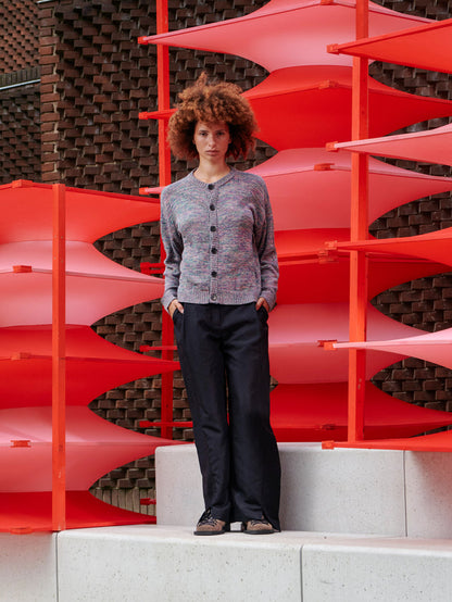 Silk Net Cardigan - Multi Papavero