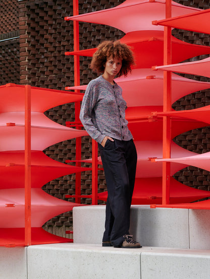 Silk Net Cardigan - Multi Papavero