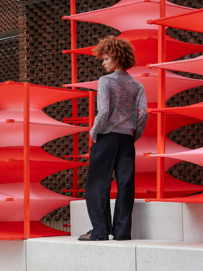Silk Net Cardigan - Multi Papavero