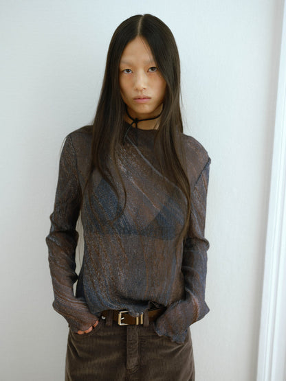 slim fit longsleeve Simple martian flow print