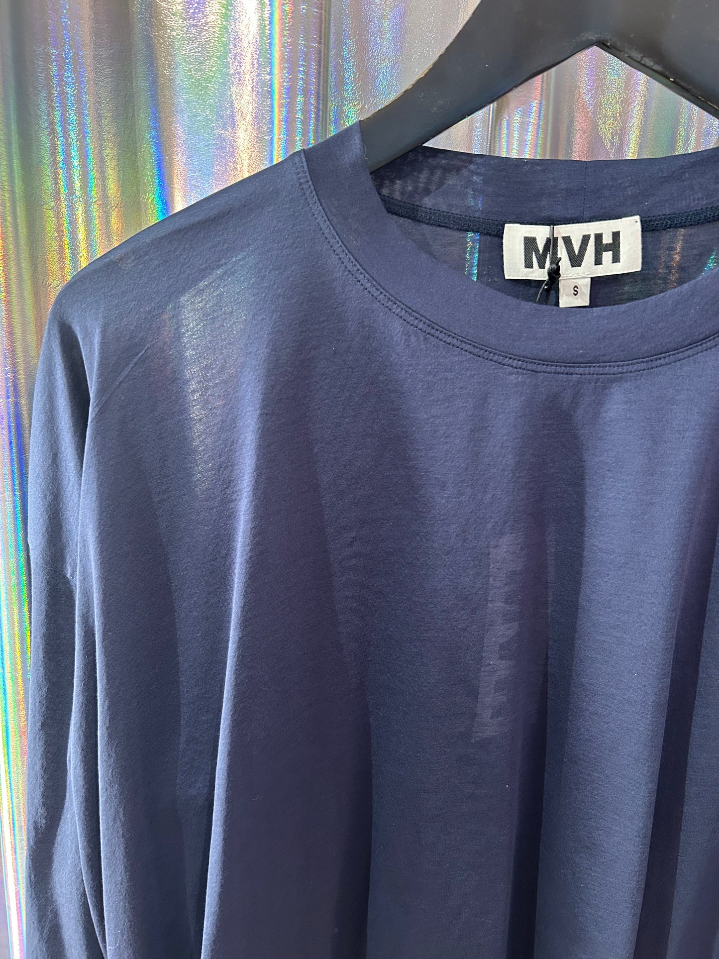 Top Boy XL longsleeve navy voile jersey