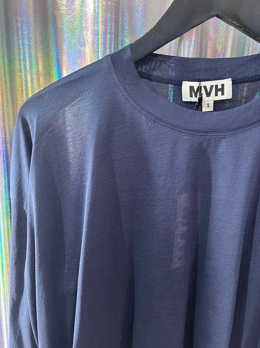 Top Boy XL longsleeve navy voile jersey