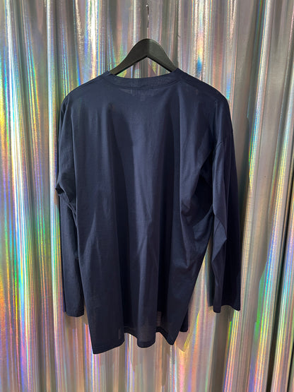 Top Boy XL longsleeve navy voile jersey