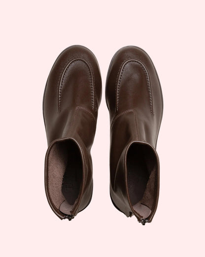 Juliol Boot Heeled Dark Brown
