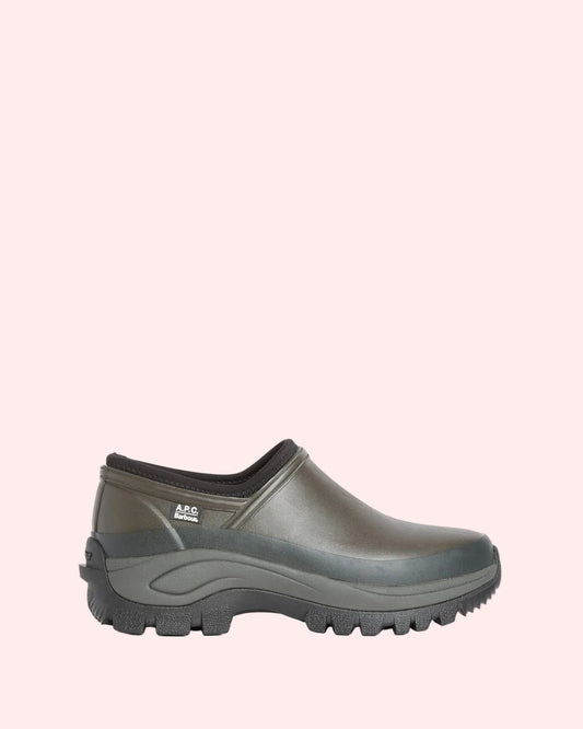BARBOUR X A.P.C. CLOGS