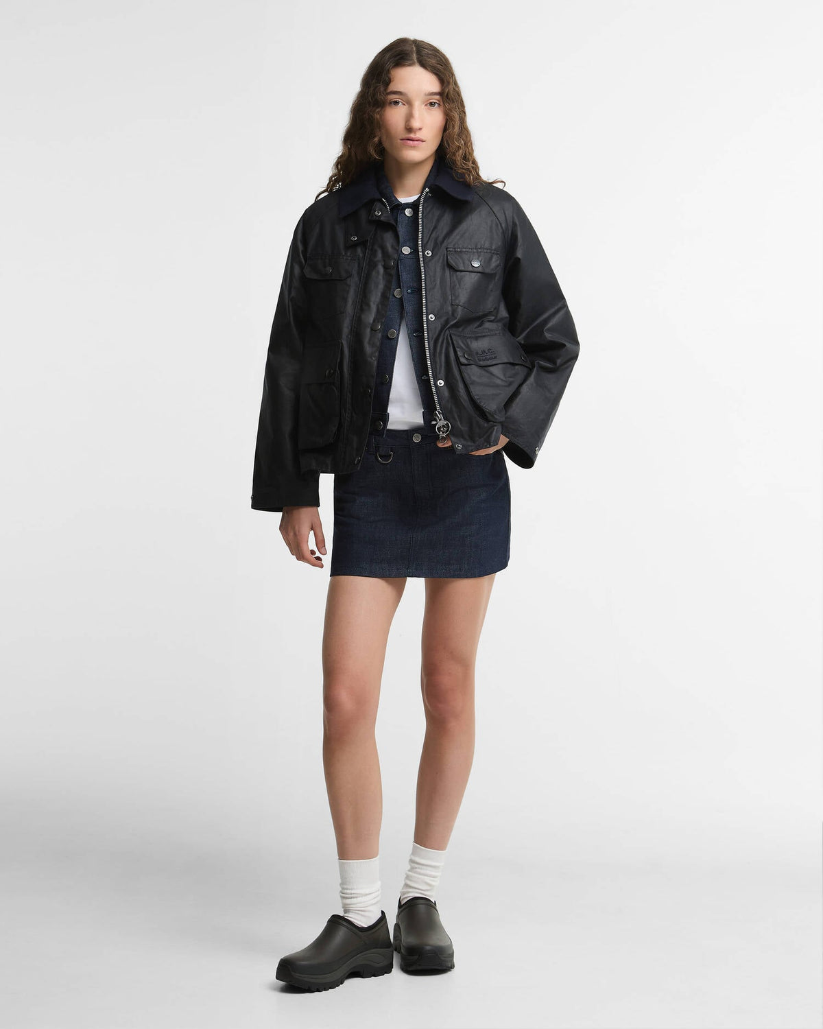 BARBOUR X A.P.C. CLOGS