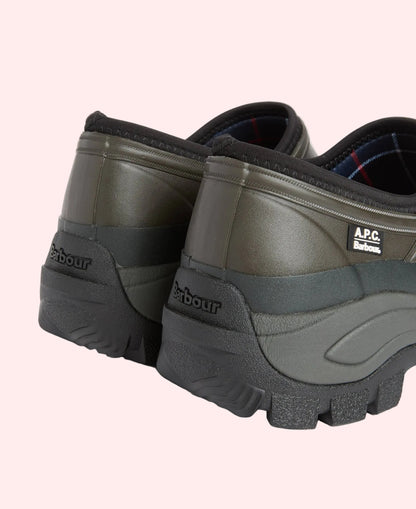 BARBOUR X A.P.C. CLOGS