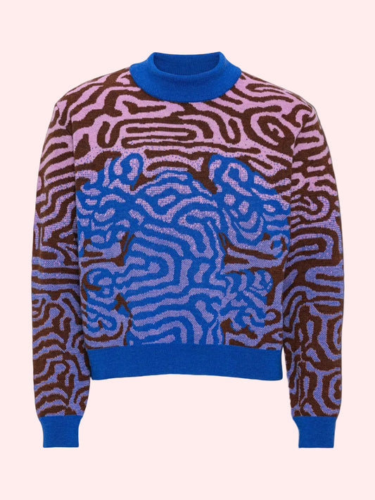 Labyrinth Sweater Blue Frog