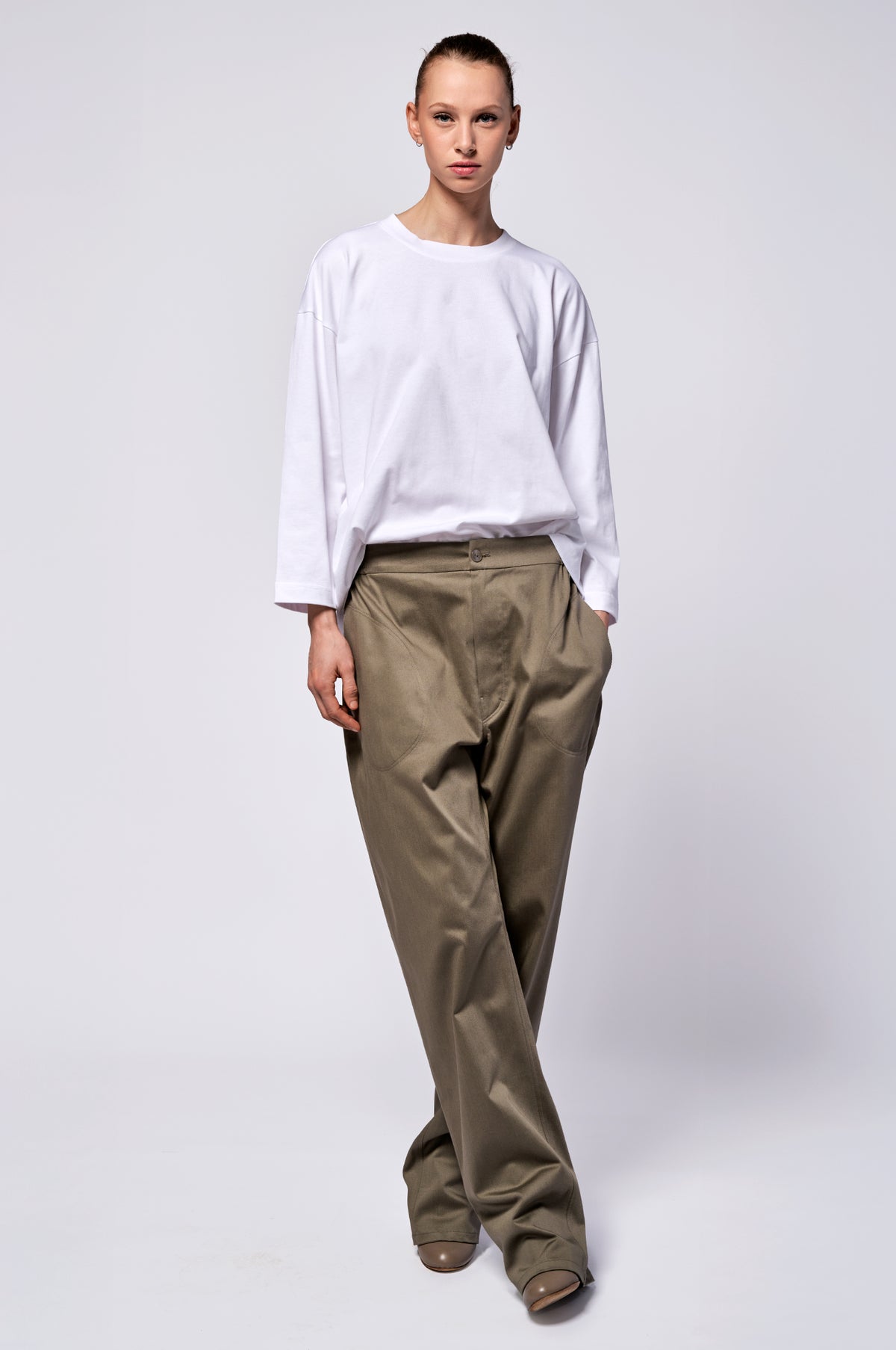 pants Pant X taupe cotton