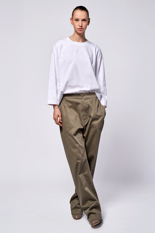 pants Pant X taupe cotton