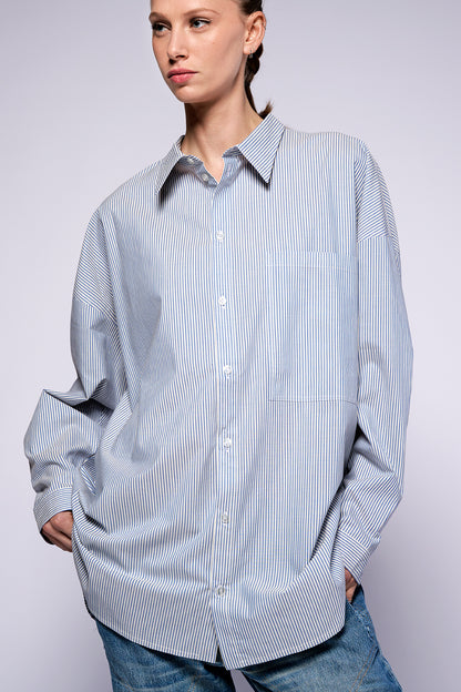 shirt Big five blue stripe cotton