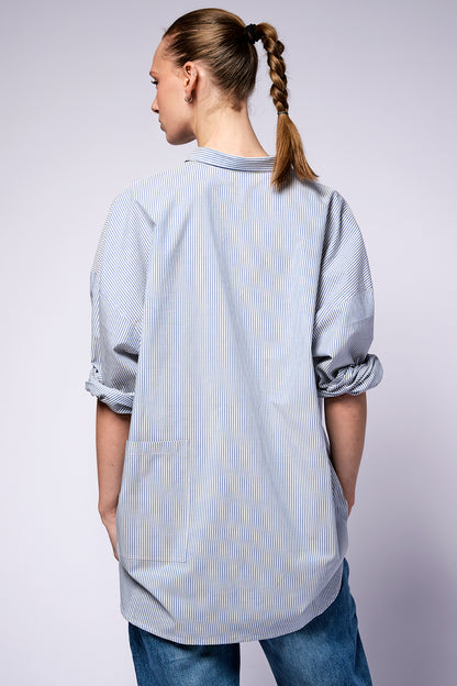 shirt Big five blue stripe cotton