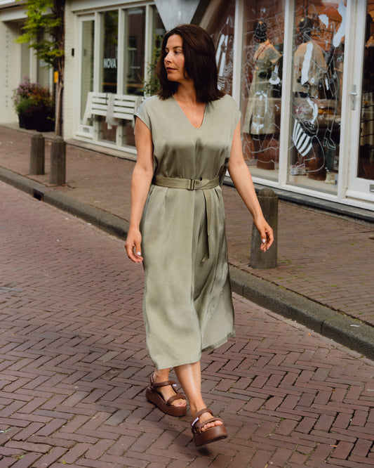 DRESS DERALOSA 8714-C DARK SAGE