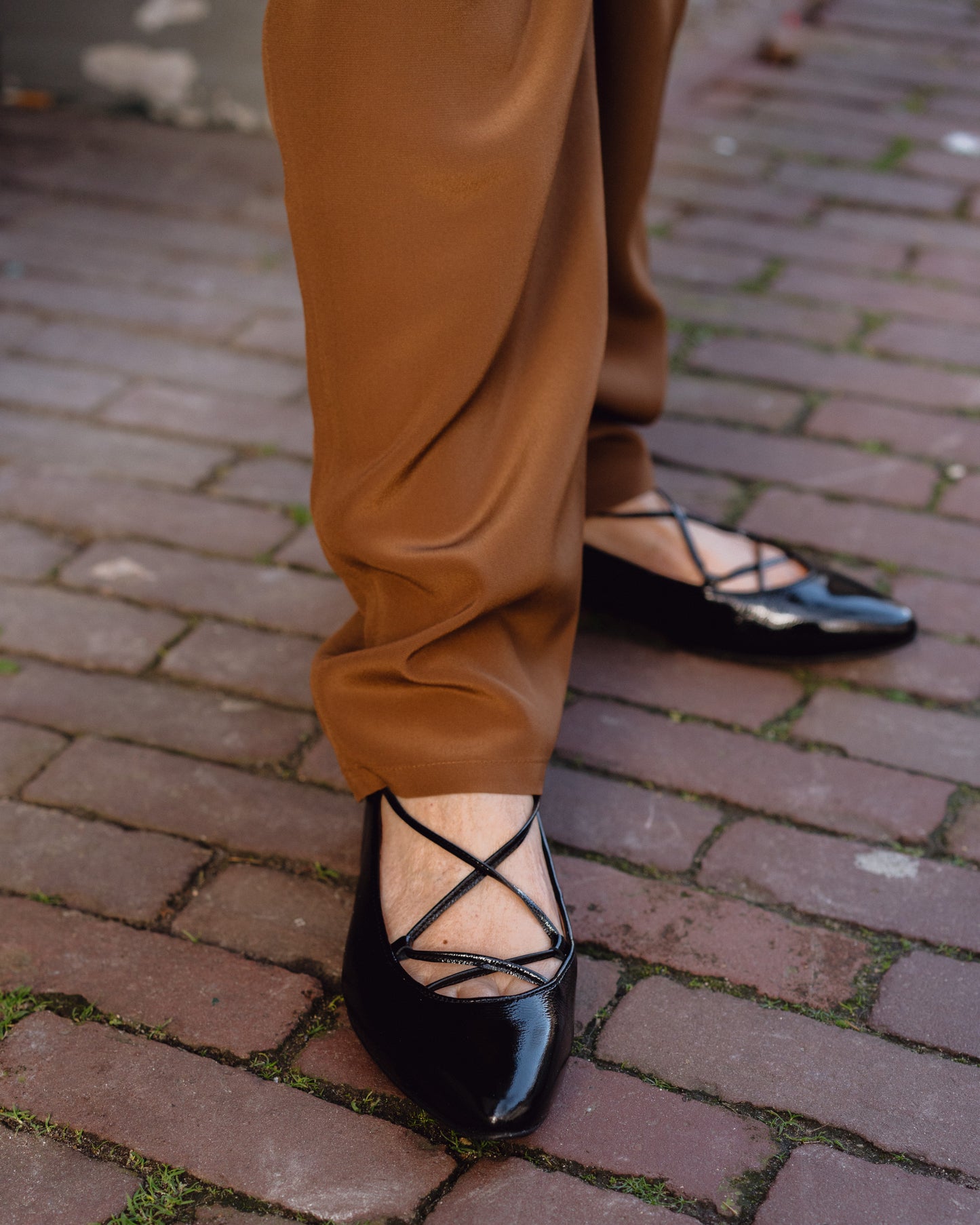 Pants 42 brown silk