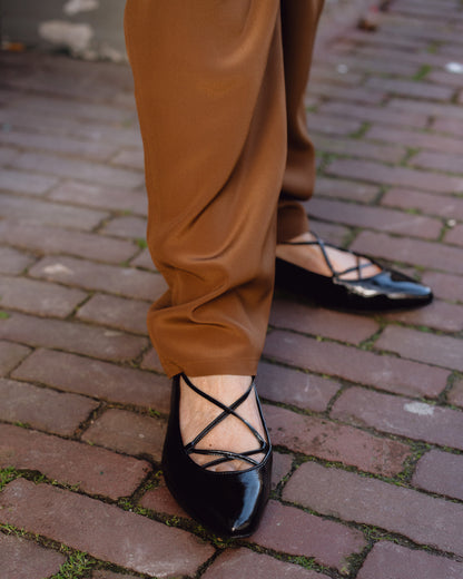 Pants 42 brown silk