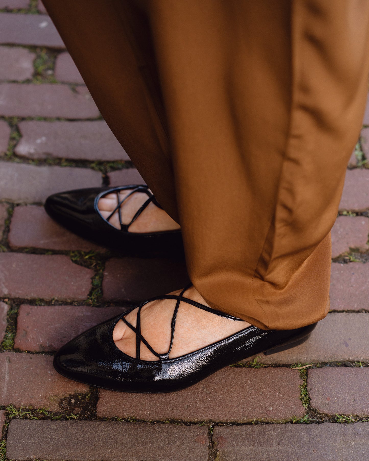 Pants 42 brown silk