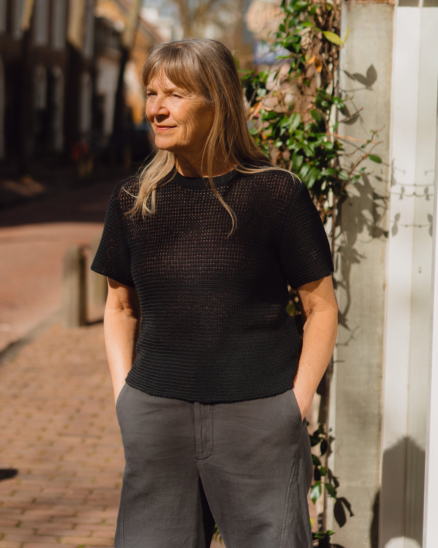 Round Neck Top / Knitwear Renè Aura Nero