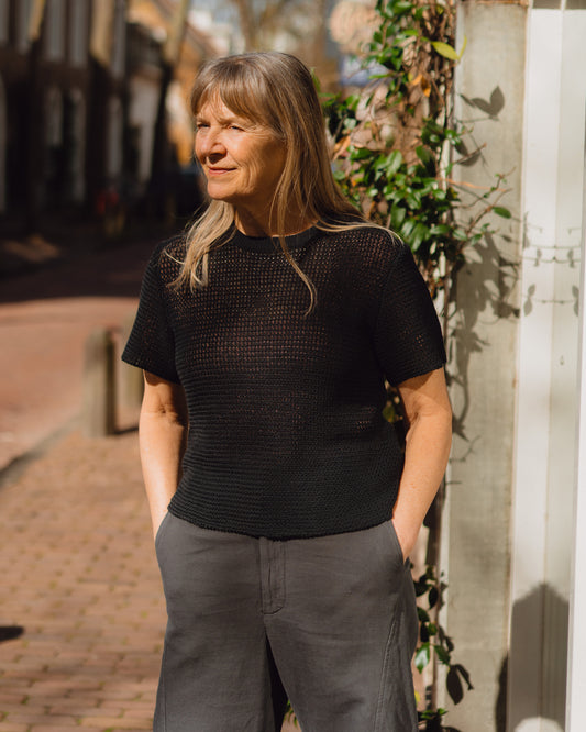 Round Neck Top / Knitwear Renè Aura Nero