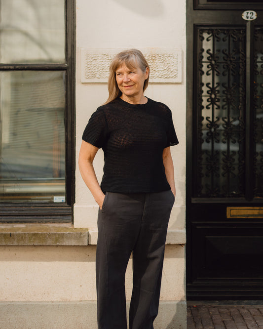 Round Neck Top / Knitwear Renè Aura Nero