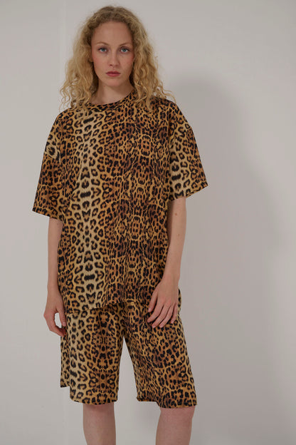 bermuda Flexy leopard silk