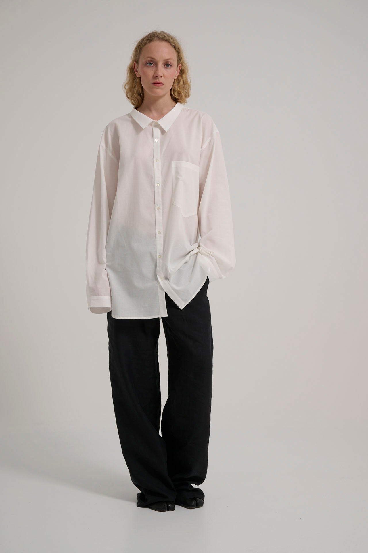 shirt No.5 dropneck off white voile cotton