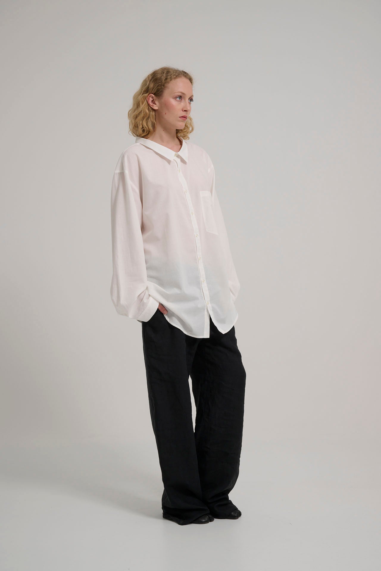 shirt No.5 dropneck off white voile cotton