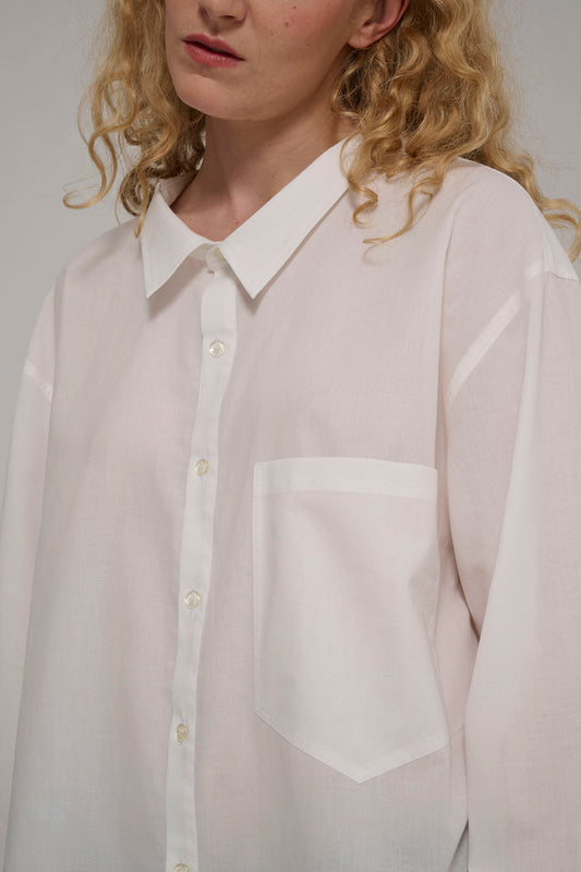 shirt No.5 dropneck off white voile cotton