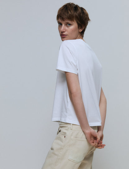 crew-neck t-shirt The Jill cripsy white