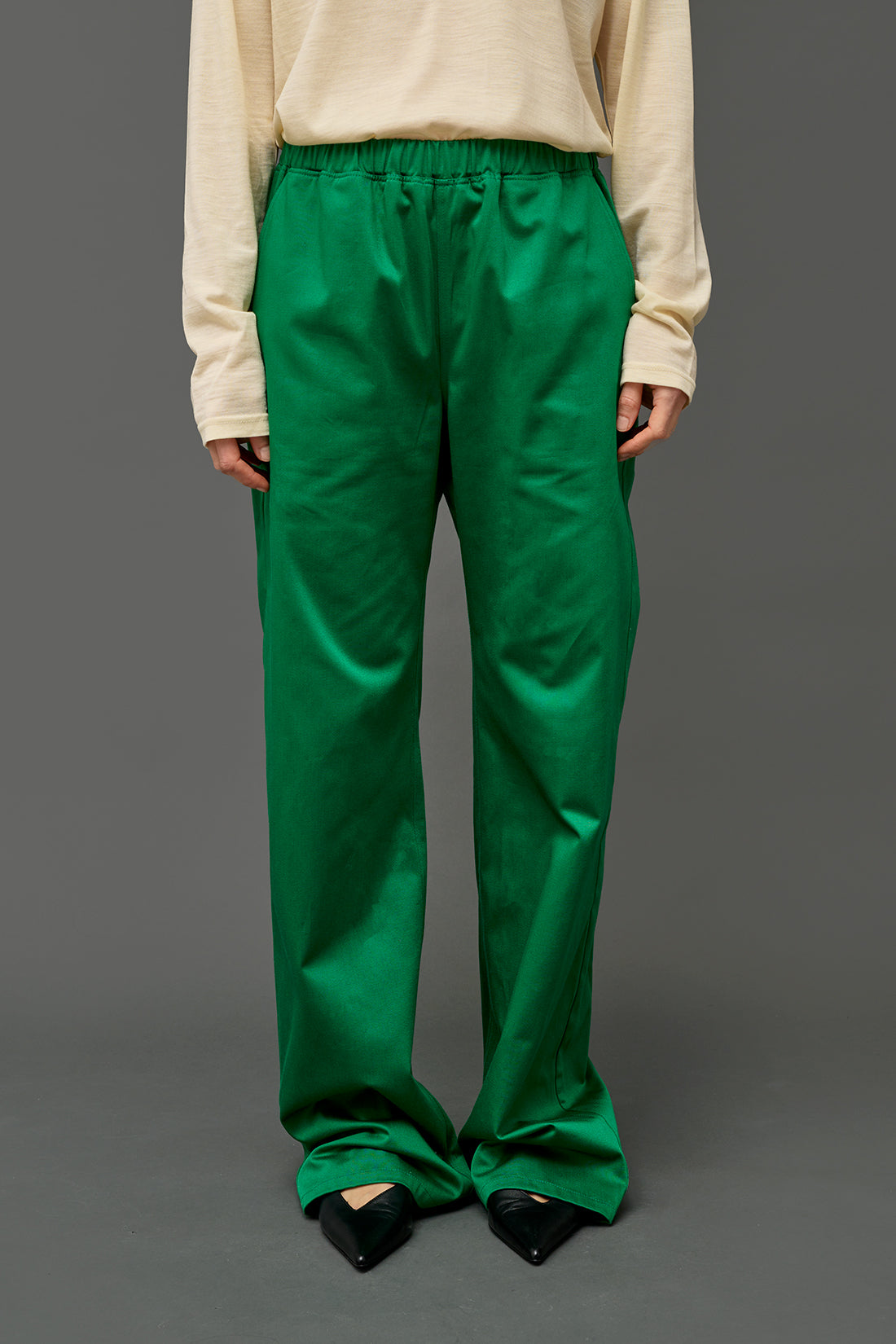 pants PJ flex green cotton