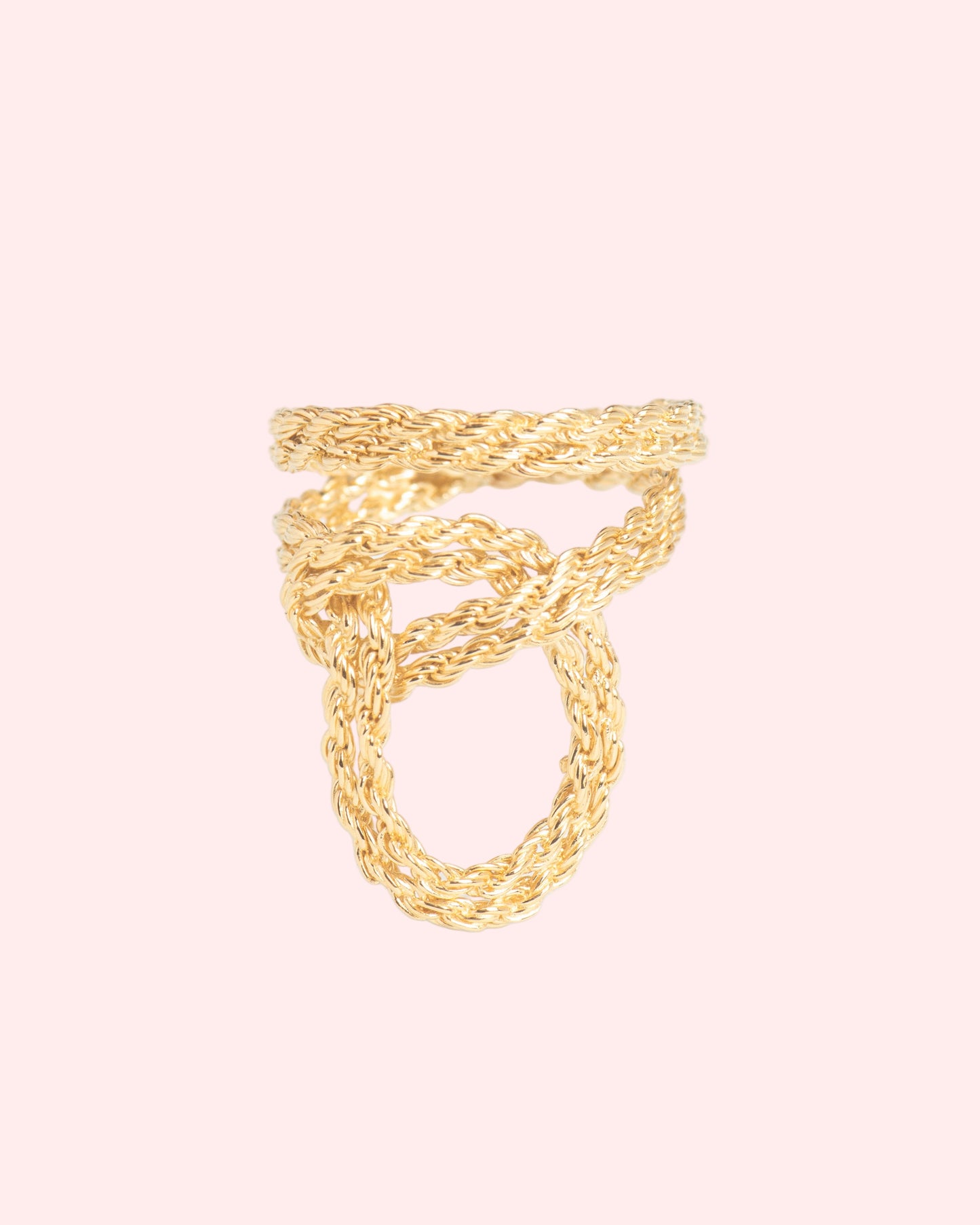 ring Half Hitch Knot gold-plated silver
