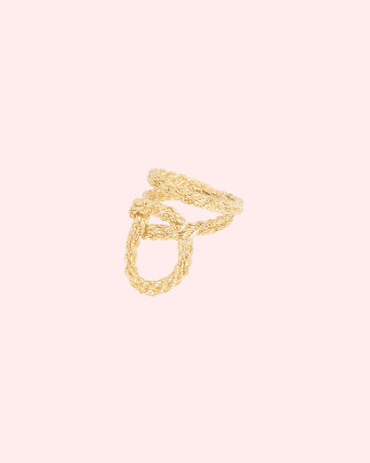 ring Half Hitch Knot gold-plated silver