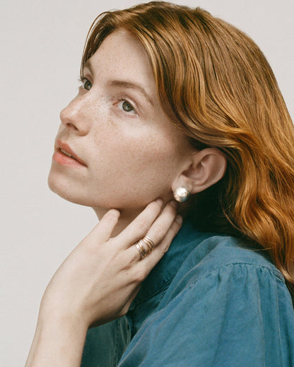 Seven stackable rings in silver