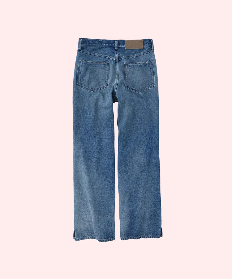 jeans Split Panel wash 002 light indigo