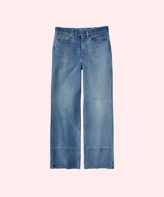 jeans Split Panel wash 002 light indigo